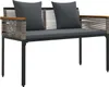 vidaXL Bank Outdoor Grau und Dunkelgrau 117 x 54 x 74,5 cm Produktbild-Vorschau 1