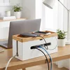 Relaxdays Scatola porta cavi in bambù, DxLxA: 16x34x13,5 Anteprima dell’immagine prodotto 3