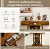 Collage of images showing a console table with various storage options and details. Anteprima dell’immagine prodotto