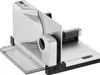 A silver and black food slicer is shown against a white background. Produktbild-Vorschau