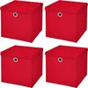 4 Stück Rot Faltbox 32 x 32 x 32 cm Aufbewahrungsbox Produktbild-Vorschau 1