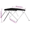 Design 4-Bow Bimini-Top Schwarz 236x199x135 cm, Planen & Produktbild-Vorschau 11