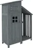Gartenschrank Gerätehaus Geräteschuppen Holz, 124x46x174 Produktbild-Vorschau 5