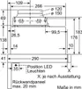 Technical drawing with dimensions and labels for a kitchen appliance. Produktbild-Vorschau
