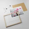 Gerahmtes Poster - Rahmen in heller Eiche - Yoga weiblich Produktbild-Vorschau 4