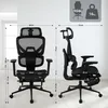 CLP Bürostuhl Beresford ergonomisch mit Fußablage Meshbezug Produktbild-Vorschau 7