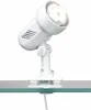 A white clip-on spotlight is attached to a glass shelf. Anteprima dell’immagine prodotto