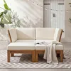 home24 Loungehocker - Webstoff / Akazie Massiv Produktbild-Vorschau 8