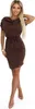 Numoco dames mini-jurk Roxi, chocoladebruin, maat L Productafbeelding-voorbeeld 6