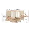 Flieks Gitterbett 70x140cm mit Rollen, Beistellbett Produktbild-Vorschau 5