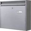 A silver mailbox is shown against a light gray background. Podgląd zdjęcia produktu