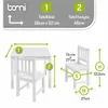 Bomi Amy Kindertafel met 2 Stoeltjes HoutWit - Massief Productafbeelding-voorbeeld 2
