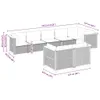 vidaXL 8-tlg. Garten-Sofagarnitur mit Kissen Schwarz Poly Produktbild-Vorschau 6