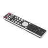 A black remote control with silver and gray buttons is shown against a white background. Anteprima dell’immagine prodotto