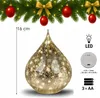 formano LED Deko Tropfen Sterne Silber 16 cm Glasleuchte Produktbild-Vorschau 2