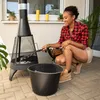 Relaxdays Paletta per carbone piatta, 49 cm, per caminetti Anteprima dell’immagine prodotto 3