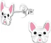 Ohrstecker Französische Bulldogge: Hunde Ohrringe Silber Produktbild-Vorschau 1