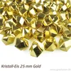 Kristall Eis 25 mm Gold 50 Stück Nuggets Deko Steine Produktbild-Vorschau 2