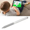 A child is lying on a couch and drawing on a tablet with a stylus pen. Voir les images du produit