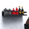 Mensola sospesa nera per cucina e bagno, acciaio inox, Anteprima dell’immagine prodotto 18