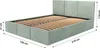 Muralo POLSTERBETT für Schlafzimmer Stoffbett Bett mit Produktbild-Vorschau 2