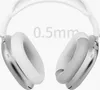 A pair of white and silver headphones is shown against a white background. Podgląd zdjęcia produktu
