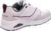 A side view of a white Skechers sneaker. Voir les images du produit