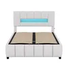 Doppelbett(140x200cm,Grau)Polsterbett,Familienbett,Plattform Produktbild-Vorschau 5