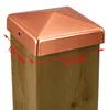 Pfostenkappe Kupfer 101 mm Pyramide Abdeckkappe für Pfosten Produktbild-Vorschau 2