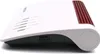 A white and gray router with red vents, shown from a side angle on a white background. Produktbild-Vorschau