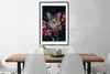 MuchoWow® Gerahmtes Poster Katze - Blumen - Tiere - Produktbild-Vorschau 3