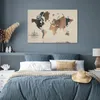 MuchoWow® Poster Weltkarte - Holzbrett - Windrose 120x80 cm Produktbild-Vorschau 4