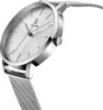 Alienwork Damen-Armbanduhr Quarz silber mit Metall Mesh Produktbild-Vorschau 2