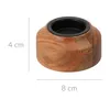 Świecznik z drewna akacjowego, 8 x 4 cm Podgląd zdjęcia produktu 2
