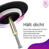 Schwarz Badewannenstöpsel Ø 72 - Matt Schwarz Stöpsel Produktbild-Vorschau 3