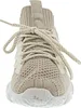 A close-up, front-facing view of a beige sneaker. Produktbild-Vorschau