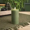 Lumineo Indoor LED Wachskerze Grün Flammeneffekt warmweiß Ø Produktbild-Vorschau 7