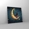 Bilder auf glas - Einteilig - Kinder Mädchen Mond - 40x40cm Produktbild-Vorschau 4