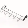 A silver metal over-the-door hook rack with six hooks, shown against a plain white background. Produktbild-Vorschau
