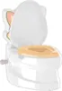 A white and beige cat-themed potty training seat for children. Produktbild-Vorschau