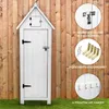 Armoire de jardin en bois [blanche], résistante à l'eau, Voir les images du produit 2