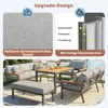 Ensemble de meubles de jardin en L Merax avec table en bois Voir les images du produit 6