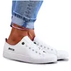 Damen Sneakers KK274010 Weiß, geschnürt, abgerundete, Produktbild-Vorschau 4