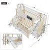 A detailed diagram of a bunk bed with dimensions and features labeled. Náhled obrázku produktu