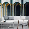 Vlies fototapete Säulen 3D abstrakt 300x210 cm Feeby Blau Produktbild-Vorschau 2