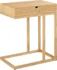 A bamboo side table with a drawer, shown against a white background. Náhled obrázku produktu