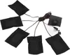 A set of five black heating pads connected by wires and a USB cable, laid out on a white background. Náhled obrázku produktu
