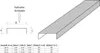 Diagrams and a table showing dimensions and angles for a U-profile. Produktbild-Vorschau