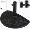 Demi-pied de Parasol Noir Demi-cercle Aspect Fonte vintage Voir les images du produit 4