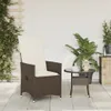 vidaXL Gartensessel Verstellbar mit Kissen Braun Poly Produktbild-Vorschau 3